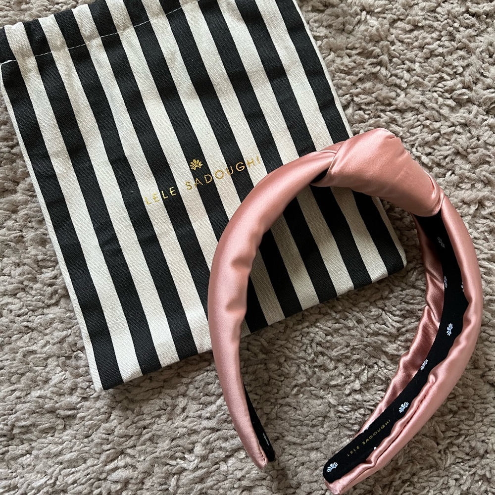 Lele Sadoughi Silk Pink Blush Headband
